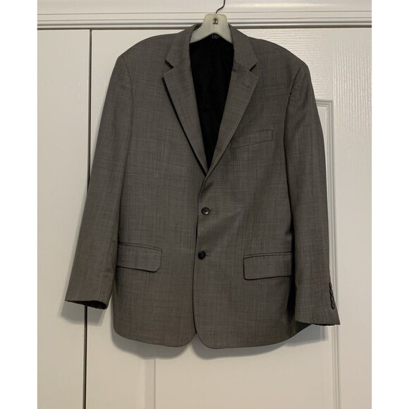 JoS A Bank Suit Jacket Blazer Sport Coat Gray Mens 41R Travelers Tailored Fit - Picture 1 of 12